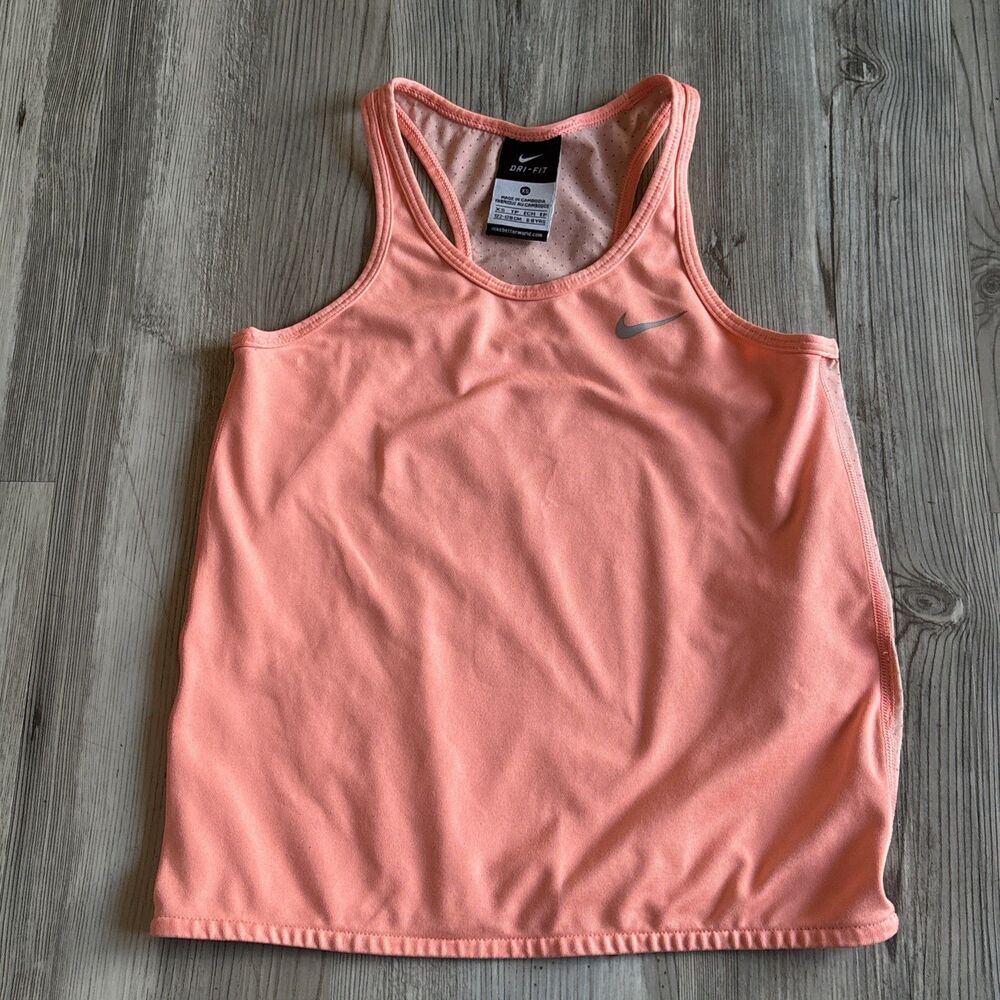 Nike Tee Girls Tank Top Size XS Sleeveless Stretch Kids 8-9 Yrs